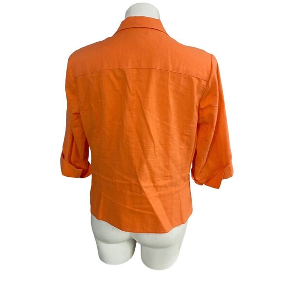 Coldwater Creek Blazer Womens Size 10 Jacket Harvest Fall Halloween Work Zip Up - Picture 2 of 16